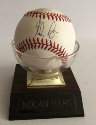 Nolan Ryan Signed Auto Autograph Oalb Baseball With Certificate Of Authenticity.