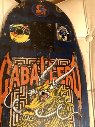 Vintage 1987 POWELL PERALTA STEVE CABALLERO DRAGON BATS Skateboard Deck 2