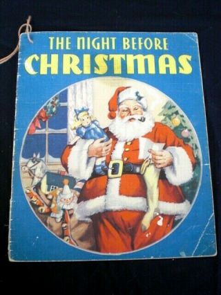The Night Before Christmas Keith Ward Linen Whitman Book 1939