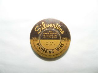 Vintage Silvertone Recording Wire Stainless Sears Roebuck 1 Hour 7350 Ft 6757 3