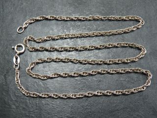 Vintage Sterling Silver Prince Of Wales Link Necklace Chain 18 Inch C.  1980