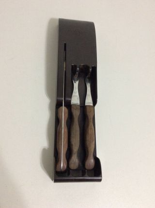 Cutco Vintage Carving Knife Fork Set With Holder Wall Rack Knife 2 Size Forks