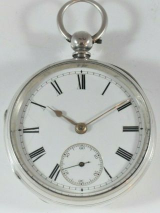Antique J.  W.  Benson Ludgate Hill London Silver Fusee Lever Pocket Watch C.  1871