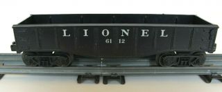Lionel Vintage Post - War Black No.  6112 Lionel Lines O/o27 Gondola Car