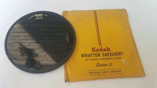 Vintage Kodak Wratten Safelight Series Oc - 5 1/2 In Diameter Darkroom Filter