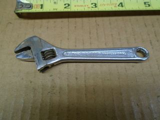 Vintage Proto Professional Usa 4 " Adjustable Wrench No 704