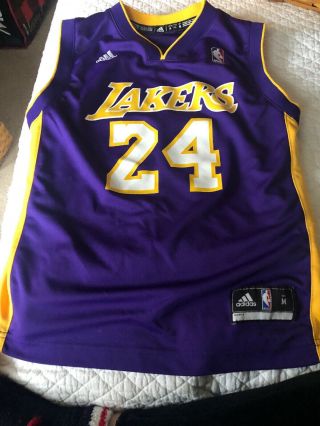Vintage Adidas Los Angeles Lakers Kobe Bryant 24 Jersey Size Youth Small M
