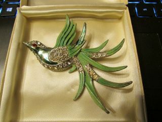 Vintage Arnold Constable Fifth Avenue York Tropical Bird Pin Brooch Fashion