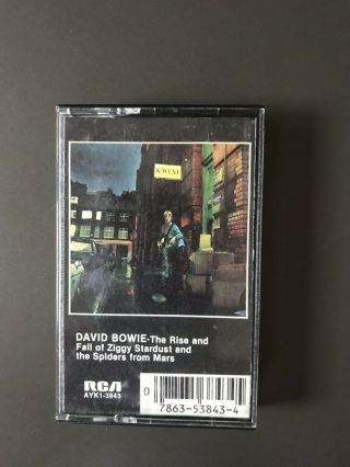 Vintage David Bowie Cassette The Rise And Fall Of Ziggy Stardust Spiders Fr Mars