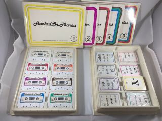 1992 Gateway Educational Hooked On Phonics Set Cassettes Booklets Cards Vintage