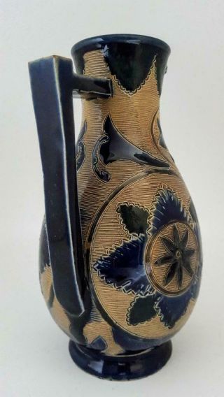 9.  25 Inch Antique CJC Bailey Fulham Pottery Arts & Crafts Stoneware Jug c1880 3