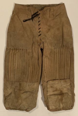Antique Circa 1900 - 1910 Reed Padded Football Pants Old Early Reeded