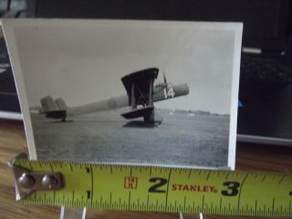 Vintage Photo Airplane Army 3 1/4 X 2 1/4 B & W