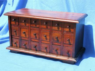 Antique 18 - Drawer Apothecary/spice/printer Chest - Custom Brown Stained