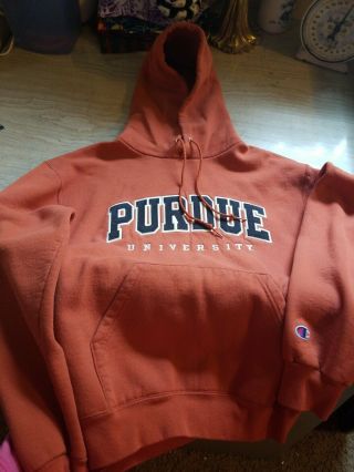 Purdue Boilermakers Burnt Orange Hoodie Sweatshirt Size M