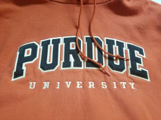 Purdue Boilermakers Burnt orange Hoodie Sweatshirt Size M 2