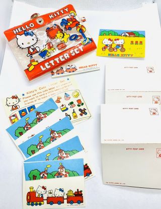 Vintage Hello Kitty Sanrio Stationery Letter Set 1976