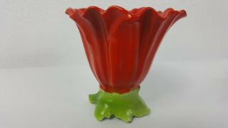 ANTIQUE ROYAL BAYREUTH RED POPPY 8 3/8 