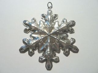 Vintage 1973 Gorham Sterling Silver Snowflake Christmas Tree Ornament