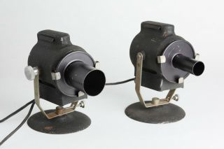 Set of 2 CYCON Mini Fresnel Spotlights HOLLYWOOD style vintage 2