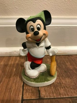 Vintage Mickey Mouse Tennis Player Ceramic Statue,  Disney,  Racket Sports