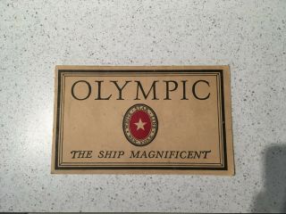 Rms Olympic:the Ship Magnificent - White Star Line Promotional Brochure