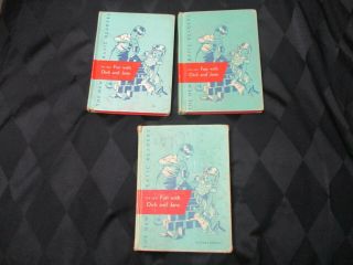 1956 The Fun With Dick And Jane Teacher Edition & 2 Student Books Vintage