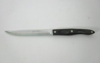 Vtg 1988 Dd Cutco 1729 Stainless Black Handle 7 " Serrated Trimming Slicing Knife