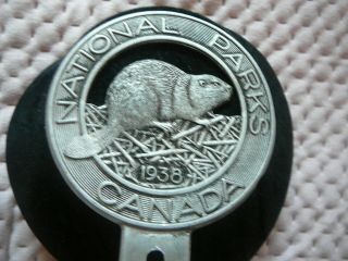 1938 National Parks Canadian Beaver Licence Plate Topper