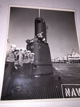 Vintage 1956 Official U.  S.  Navy Uss Jallao Submarine B&w 8x10 Photo