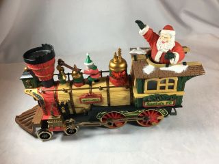 Vintage Bright The Holiday Express Animated Train Locomotive Santa 