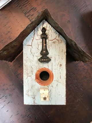 Recycled Vintage Wood Bird House Kansas