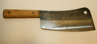 Vintage Forgecraft Hi Carbon Steel Butcher Knife Meat Cleaver 11 1/2 "