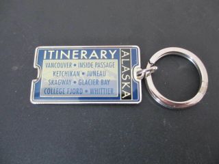 Vintage Sun Princess Metal Souvenir Key Ring - Princess Cruises Alaska Itinerary