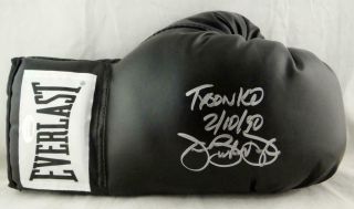 Buster Douglas Signed Everlast Black Boxing Glove W/tyson Ko 2/11/90 - Jsa W Auth