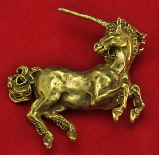 Vintage Gold Plated Unicorn Pin Metropolitan Musem Of Art