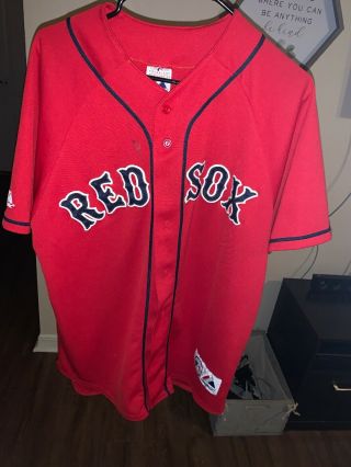 Mens Large - Vtg Mlb Boston Red Sox 34 David Ortiz Majestic Sewn On Jersey