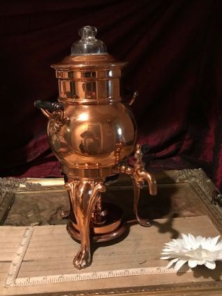 Antique Samovar Copper Coffee Pot / Percolator / Urn Circa 1906
