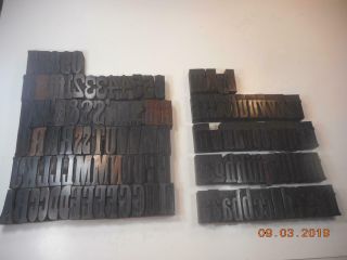 Printing Letterpress Printer Block Wood Alphabet W Lower Case Antique