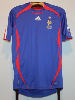 Adidas France 2006 World Cup Home Football Shirt Soccer Jersey Adult Small