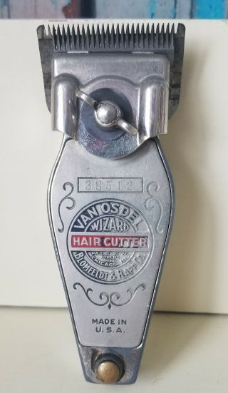 Vintage Electric Hair Clipper Van Osdel Wizard Hair Cutter Patented 1925 No Cord
