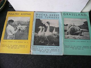 1946 Vintage Farming - Young Farmers Club Booklets Poultry,  Ducks/geese/grassland