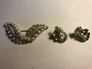 Vintage Eisenberg Costume Jewelry Pendant And Earring