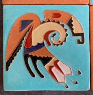 Vtg Santa Clara Pueblo Pablita Velarde Artist Clay Bird Tile Pottery Native Arts