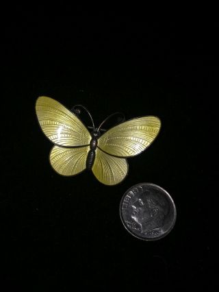 Vintage Butterfly Enamel Denmark Sterling Pin Brooch Marked 1 Price Ships All