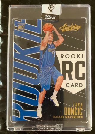 Luka Doncic 2018 - 19 Panini Absolute Memorabilia Rookie Uncirculated Encased Rc