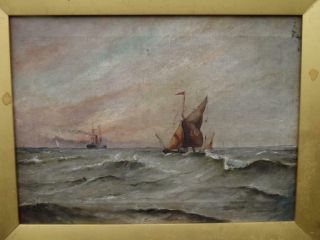 Antique BRITISH MARITIME Seascape Oil Painting SIGNED - Cleaning & Restoration 3