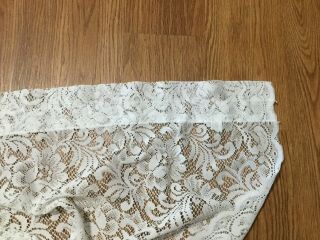 Vintage White Floral Lace Curtains 2 Panels With Valance Usa