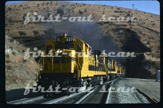 G Slide - Atsf Santa Fe 6376 Action On Freight At Cliff Ca Oct 1988
