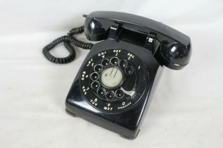 Vintage Black Rotary Phone Telephone Western Electric 500dm Old Volume Handset